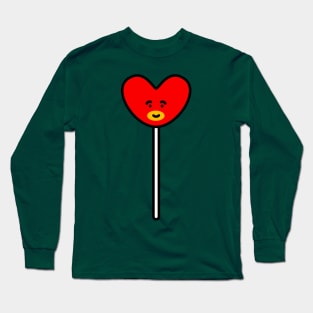 Valentine day with BT21 tata Long Sleeve T-Shirt